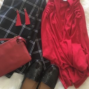 Red drape top